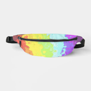 Trippy Boho Groovy Abstract Neurogender Pride Flag Bum Bags