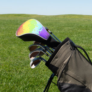 Trippy Boho Groovy Abstract Neurogender Pride Flag Golf Head Cover
