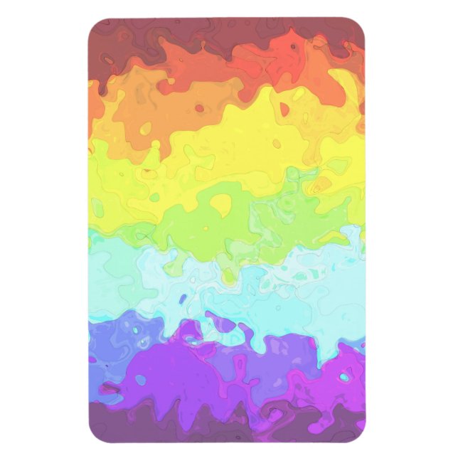 Trippy Boho Groovy Abstract Neurogender Pride Flag Magnet (Vertical)