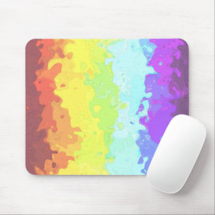 Trippy Boho Groovy Abstract Neurogender Pride Flag Mouse Mat