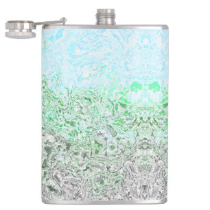 Trippy Boho Groovy Grungy Autoromantic Pride Flag Hip Flask