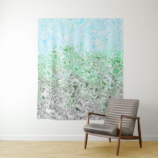 Trippy Boho Groovy Grungy Autoromantic Pride Flag Tapestry (In Situ)