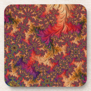 Trippy Bright Dazzling Branching Abstract Fractal Coaster