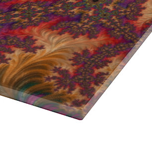 Trippy Bright Dazzling Branching Abstract Fractal Cutting Board