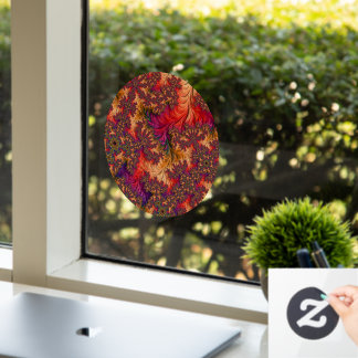 Trippy Bright Dazzling Branching Abstract Fractal Window Cling