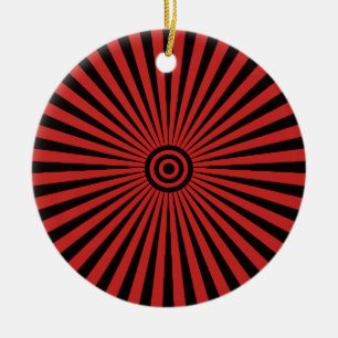 Trippy Bullseye Ceramic Tree Decoration