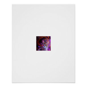 Trippy Cat Kaleidoscope Eyes Poster