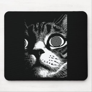 Trippy Cat Pastel Goth Gothic Grunge Alt Punk Weir Mouse Mat