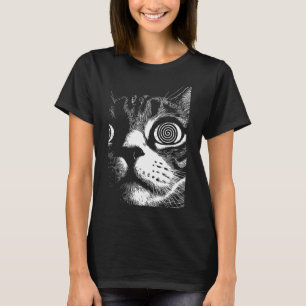 Trippy Cat Pastel Goth Gothic Grunge Alt Punk Weir T-Shirt
