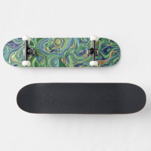 Trippy Colourful 3D Swirls Skateboard
