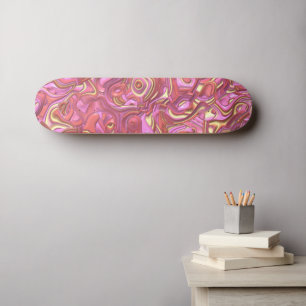 Trippy Colourful 3D Swirls Skateboard