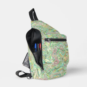 Trippy Colourful 3D Swirls Sling Bag
