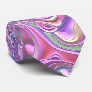 Trippy Colourful 3D Swirls   Tie