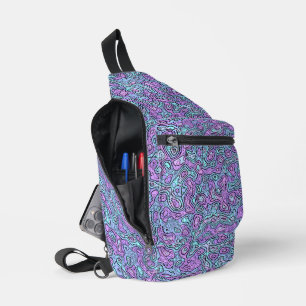 Trippy Colourful Blob Sling Bag