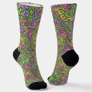 Trippy Colourful Blob Socks