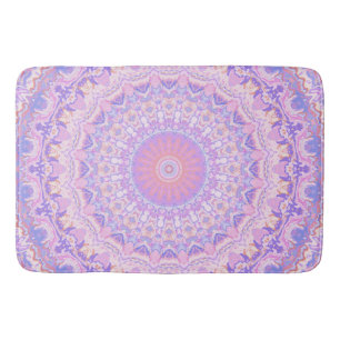 Trippy Colourful Intricate Boho Hippie Mandala Bath Mat