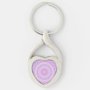 Trippy Colourful Intricate Boho Hippie Mandala Key Ring