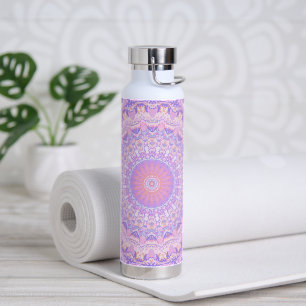 Trippy Colourful Intricate Boho Hippie Mandala Water Bottle