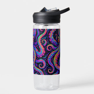 Trippy Colourful Octopus  Water Bottle
