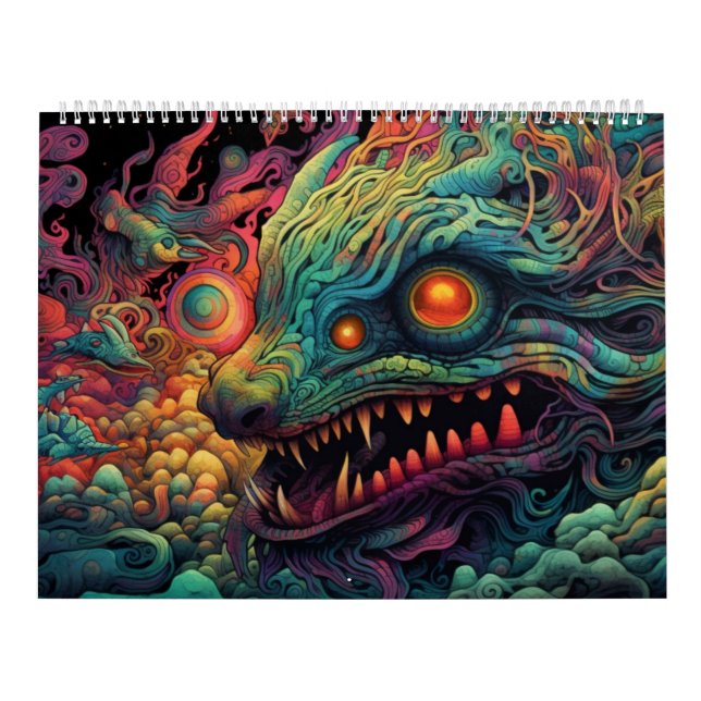  Trippy creature with psychedelic pattern   Calendar (Cover)