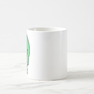 Trippy Dripping Green Melting Smiley Face Aestheti Coffee Mug