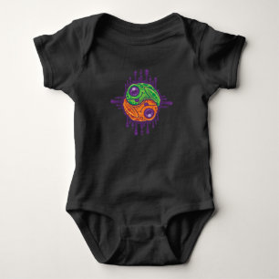Trippy Drippy Frog Yin Yang Baby Bodysuit