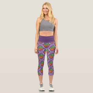 Trippy Drippy Frog Yin Yang Capri Leggings