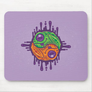 Trippy Drippy Frog Yin Yang Mouse Mat