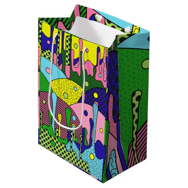Trippy Drippy Medium Gift Bag (Front Angled)
