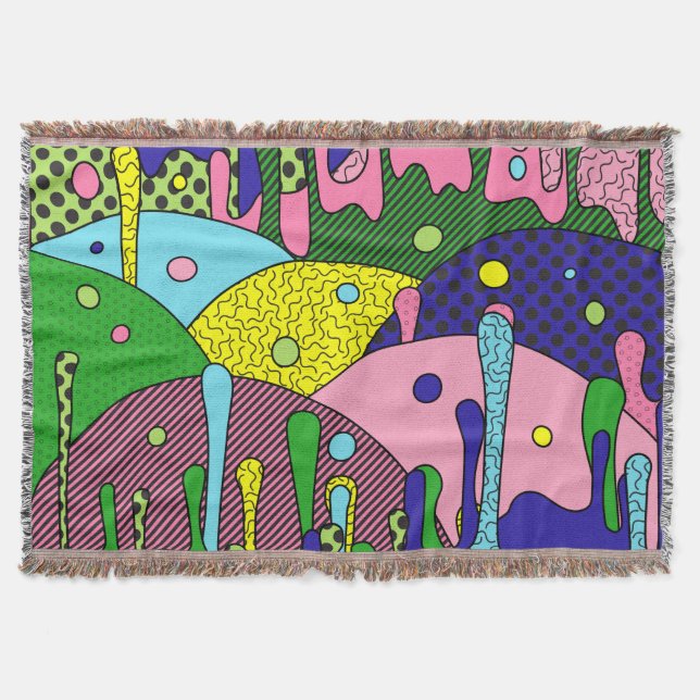 Trippy Drippy Throw Blanket (Front)