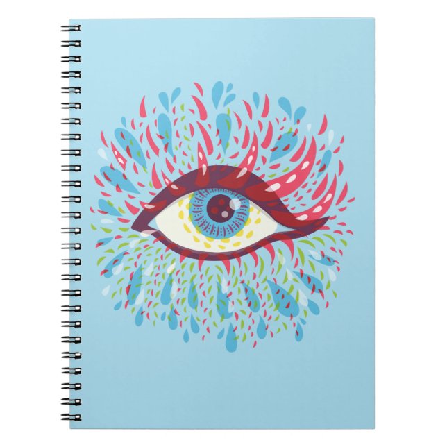 Trippy Eye Psychedelic Art Notebook (Front)