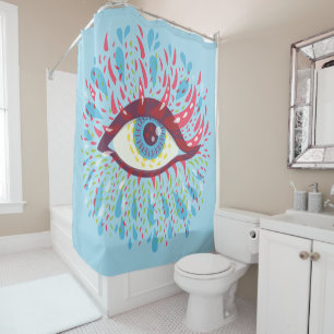 Trippy Eye Psychedelic Art Shower Curtain