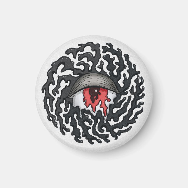 Trippy Eye with Tentacles - Trippy Surreal Art Magnet (Front)