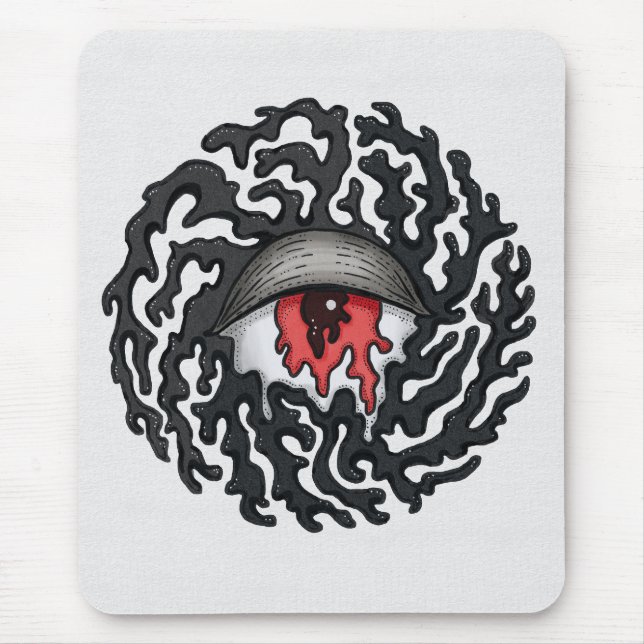 Trippy Eye with Tentacles - Trippy Surreal Art Mouse Mat (Front)