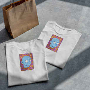 Trippy Face Retro Background T-Shirt