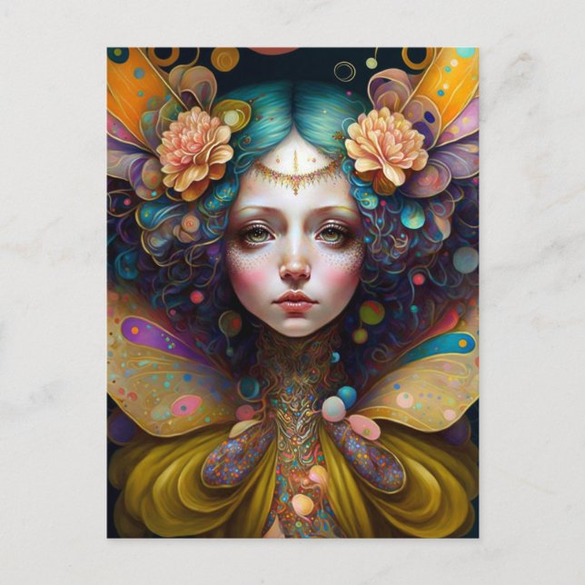 Trippy Fairy Fantasy Art Postcard (Front)