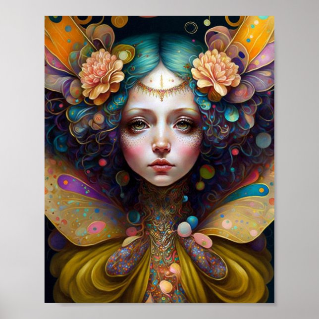 Trippy Fairy Fantasy Art Poster (Front)