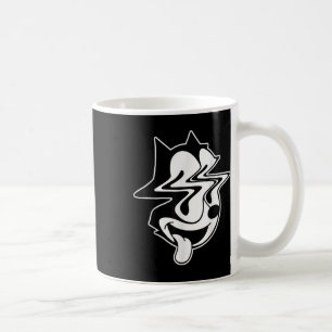 Trippy Felix Cat Blackwork Coffee Mug