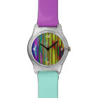 Trippy Florescent striped abstract