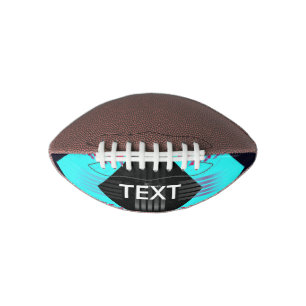 Trippy Florescent Turquoise Zebra Abstract American Football