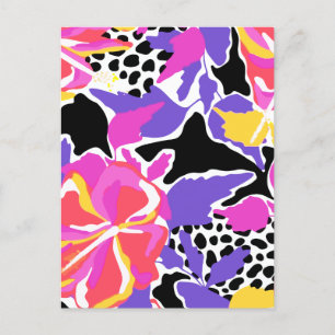 Trippy Flower Holiday Postcard