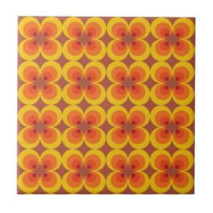 Trippy Flowers  Tile
