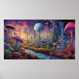 Trippy forest poster