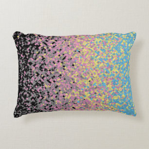 Trippy Funky Pixelated Polygender Pride Flag Decorative Cushion