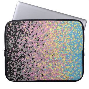 Trippy Funky Pixelated Polygender Pride Flag Laptop Sleeve