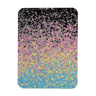 Trippy Funky Pixelated Polygender Pride Flag Magnet