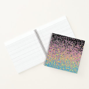 Trippy Funky Pixelated Polygender Pride Flag Notebook