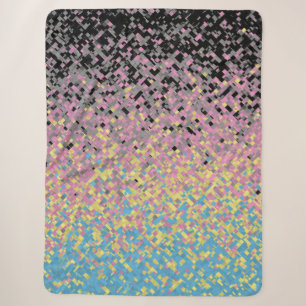 Trippy Funky Pixelated Polygender Pride Flag Sherpa Blanket