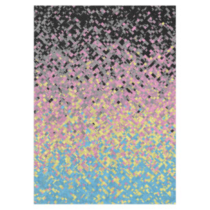 Trippy Funky Pixelated Polygender Pride Flag Tablecloth