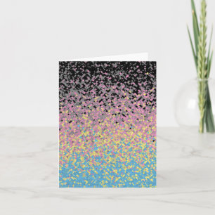 Trippy Funky Pixelated Polygender Pride Flag Thank You Card